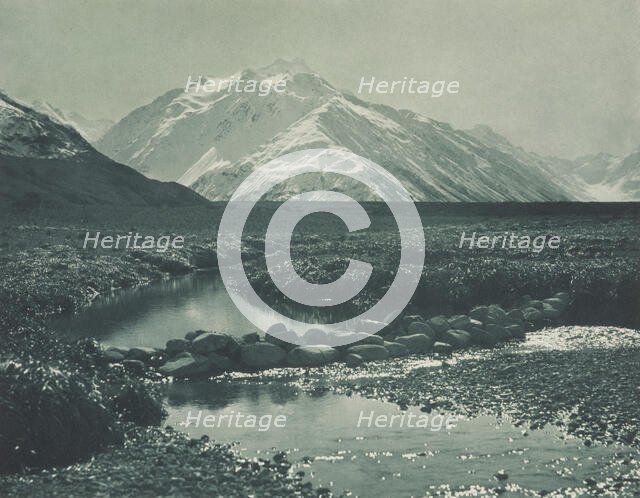 In the Tasman Valley. From the album: Camera Pictures of New Zealand, 1920s. Creator: Harry Moult.