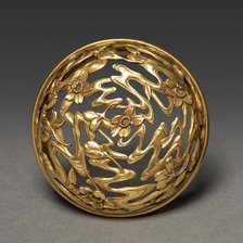 Incense Burner with Floral Scroll: Nabeshima Type (lid), 19th century. Creator: Unknown.