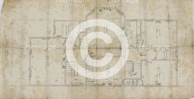 Charles R. Larrabee House, Chicago, Illinois, Second Floor Plan, c. 1863/64. Creator: Edward Burling.