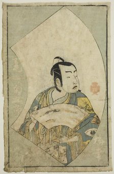 The Actor Onoe Kikugoro I, from "A Picture Book of Stage Fans (Ehon butai ogi)", Japan, 1770. Creator: Shunsho.