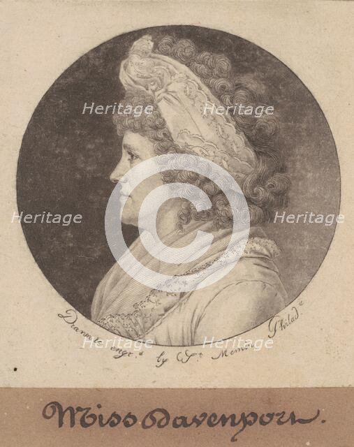 Debby Davenport, 1798. Creator: Charles Balthazar Julien Févret de Saint-Mémin.