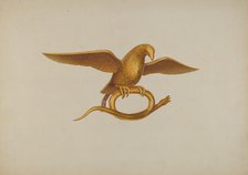 Ornamental Carving: Eagle and Snake, c. 1940. Creator: Alfred H. Smith.