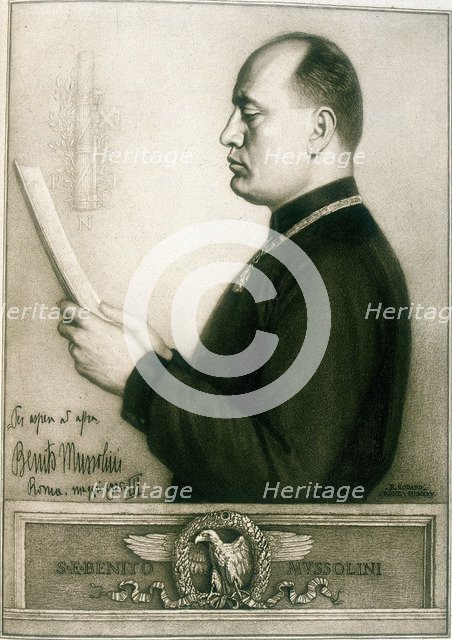 Benito Mussolini, 1925. Artist: Unknown