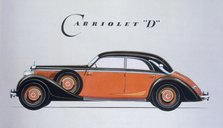 Poster advertising Mercedes-Benz cars, 1939. Artist: Unknown