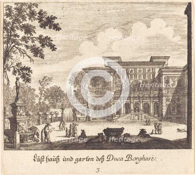 Borghese Palace and Gardens, 1681. Creator: Melchior Küsel.