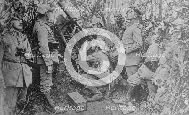 Germans watching for aeroplanes, between c1914 and c1915. Creator: Bain News Service.