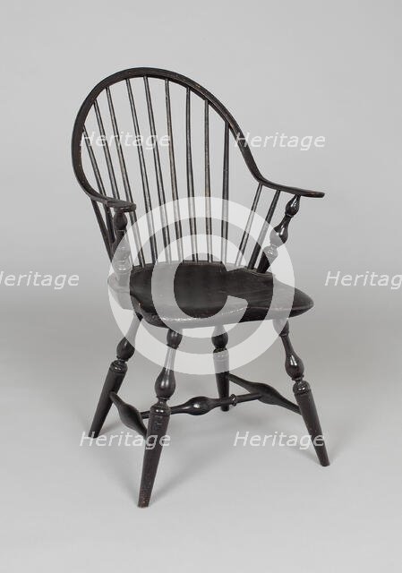 Windsor Armchair, early 19th century. Creator: Job B. Coffin.