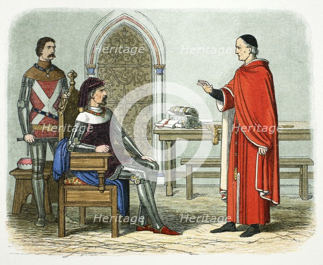 Sir William Gascoigne refuses to sentence a prelate or peer, 1405 (1864). Artist: James William Edmund Doyle