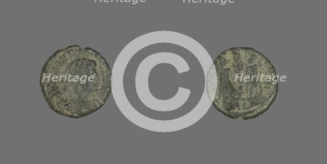 Coin Portraying Emperor Constans or Emperor Constantius II, 324-361. Creator: Unknown.