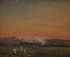 In the Field (Sunset in the Ukraine), 1906. Creator: Jan Stanislawski.