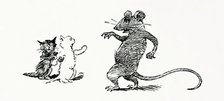 Kittens and rat, 1894.  Creator: Unknown.