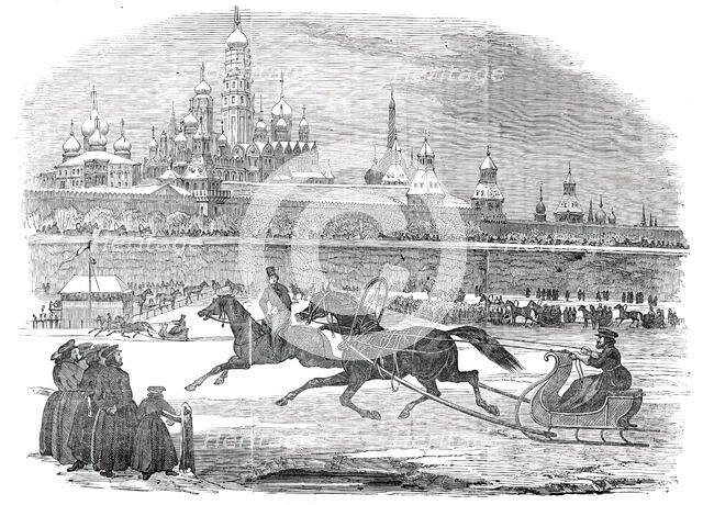 Sledging at Moscow [drawn by Manuel], 1850. Creator: Unknown.