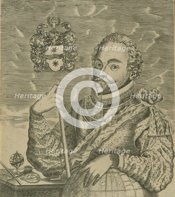 Portrait of Sir Francis Drake, 1628. Creator: Vaughan, Robert (c. 1600-before 1663).