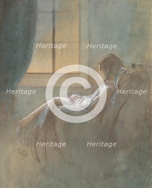 Old Woman Sitting, 1882-1883. Creator: Ladislav Mednyanszky.