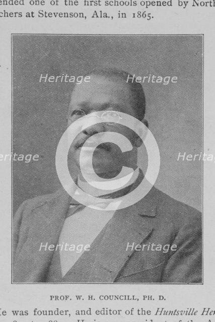 Prof. W.H. Councill, Ph.D., 1902. Creator: Unknown.