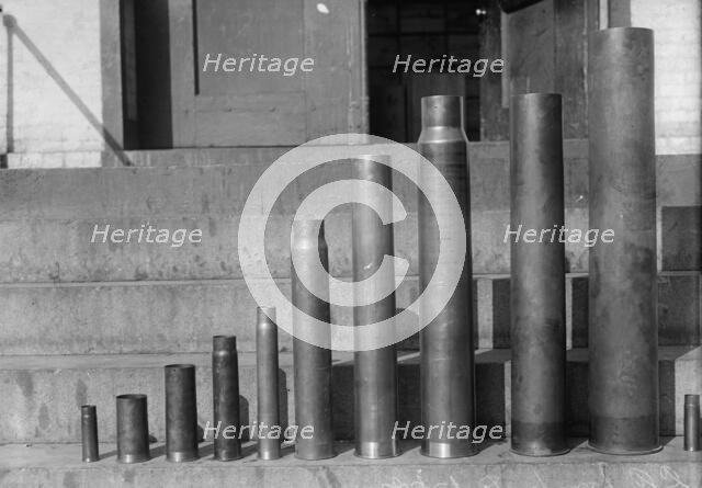 Navy Yard, U.S., Washington - Cartridge Cases, 1917. Creator: Harris & Ewing.