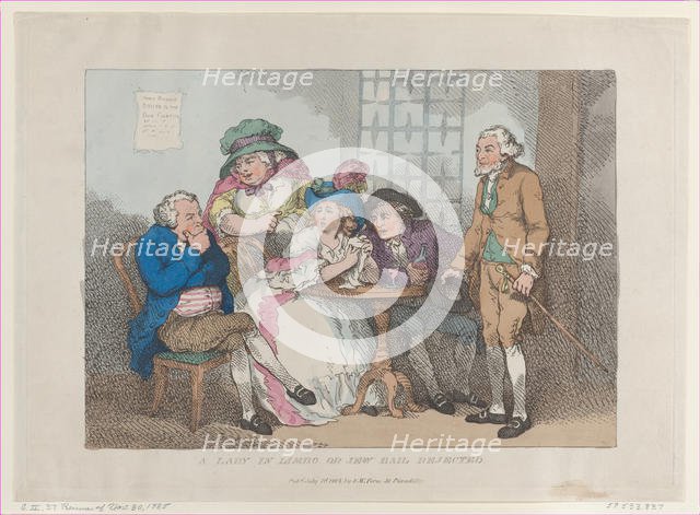 A Lady in Limbo, or Jew Bail Rejected, [November 30,..., [November 30, 1785], reissued July 1, 1802. Creator: Thomas Rowlandson.