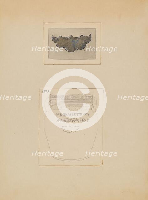 Crock, c. 1937. Creator: Yolande Delasser.