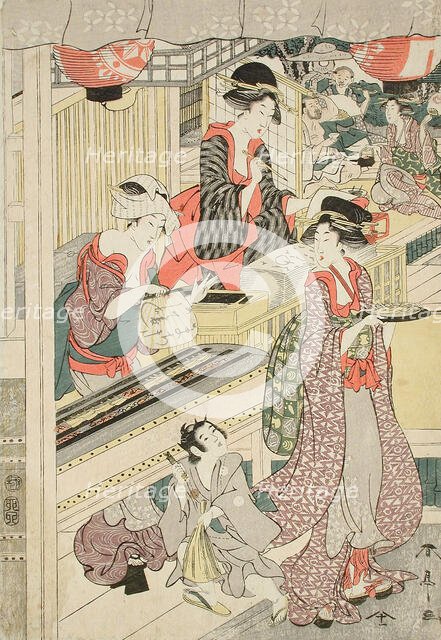 Restaurant Specializing in Eel, between circa 1804 and circa 1810. Creator: Katsukawa Shuntei.