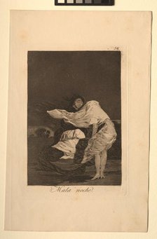 Caprichos: A Bad Night. Creator: Francisco de Goya (Spanish, 1746-1828).