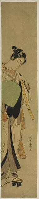 Young Man Dressed as a Mendicant Monk, c. 1770. Creator: Suzuki Harunobu.