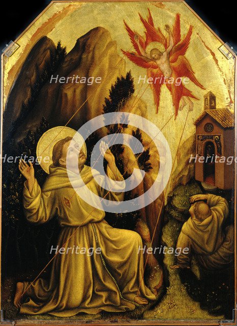 Saint Francis receiving the Stigmata.