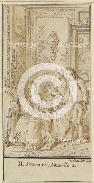 Second Day, Second Story: Rinaldo d'Asti and the Widow, c. 1757. Creator: Hubert Francois Gravelot.