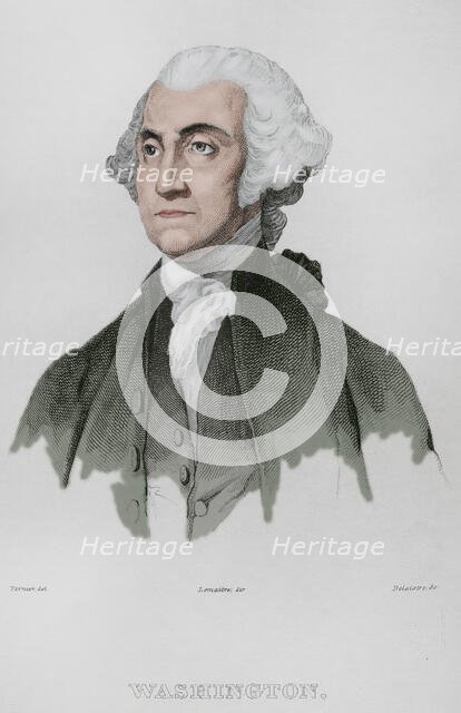 George Washington, (1732-1799), First president of the United States, (1789-1797)..., 1837 (1850). Creator: Emile Louis Vernier.