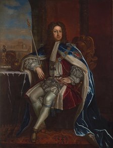 Portrait of the King George I of Great Britain (1660-1727), after 1715. Creator: Kneller, Sir Gotfrey (1646-1723).