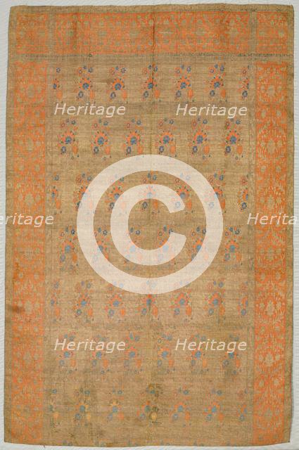 Velvet fragment from a palace curtain, 1700s. Creator: Unknown.