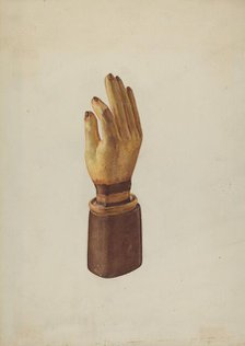 Hand Glove Advertisement, c. 1938. Creator: Robert Calvin.