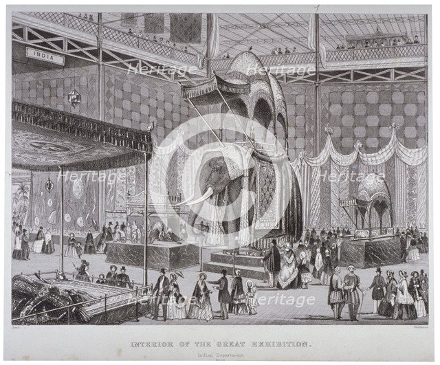 The Great Exhibition, Hyde Park, Westminster, London, 1851.                                      Artist: Jean-Marie Chavanne