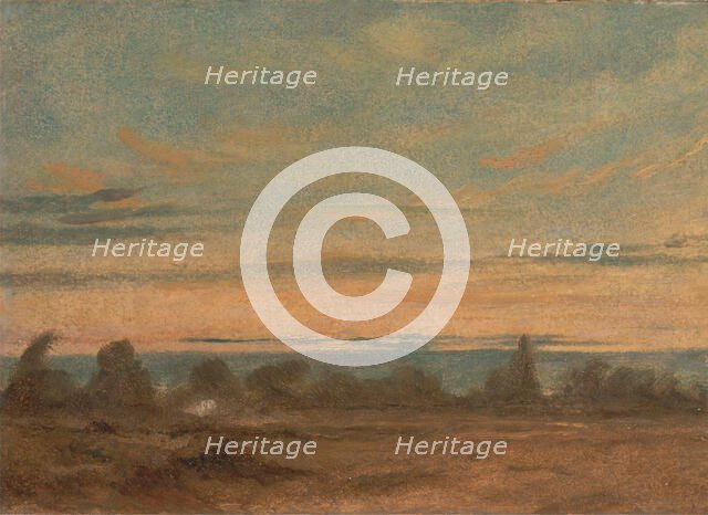 Summer - Evening Landscape, ca. 1825. Creator: John Constable.