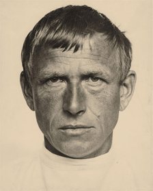Portrait of the artist Otto Dix (1891-1969), ca 1933. Creator: Erfurth, Hugo (1874-1948).