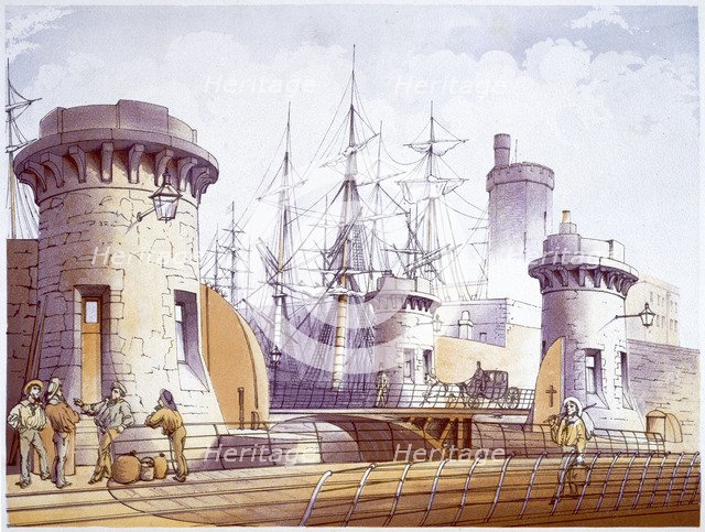 Sailors on the dockside, Liverpool, 1864. Artist: William Gawin Herdman