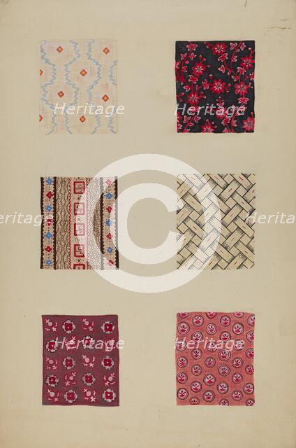 Quilt Patches, c. 1938. Creator: Katherine Hastings.