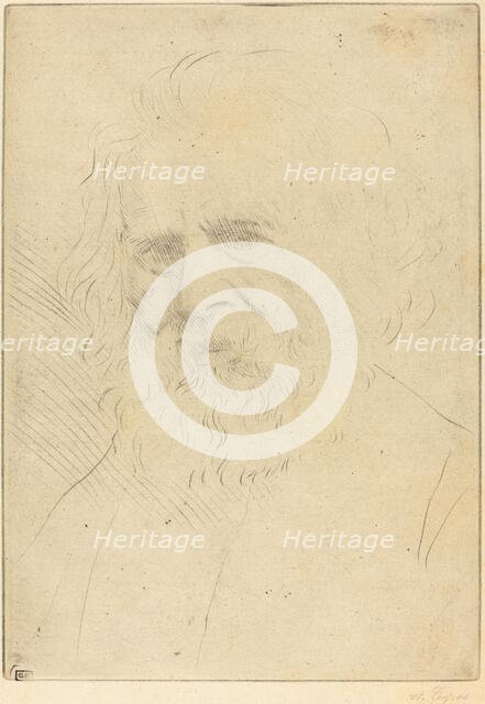 W.H. Longfellow, 1st plate. Creator: Alphonse Legros.