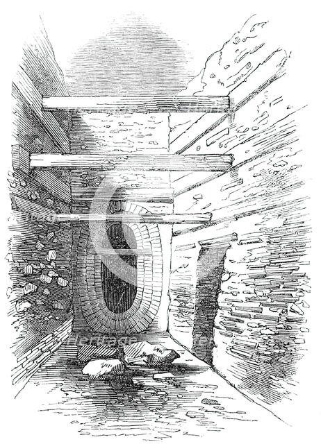 Roman Wall, Bread-Street-Hill, 1844. Creator: Unknown.