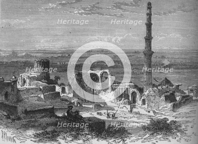 'View in the Environs of Delhi', c1880. Artist: Richard Principal Leitch.