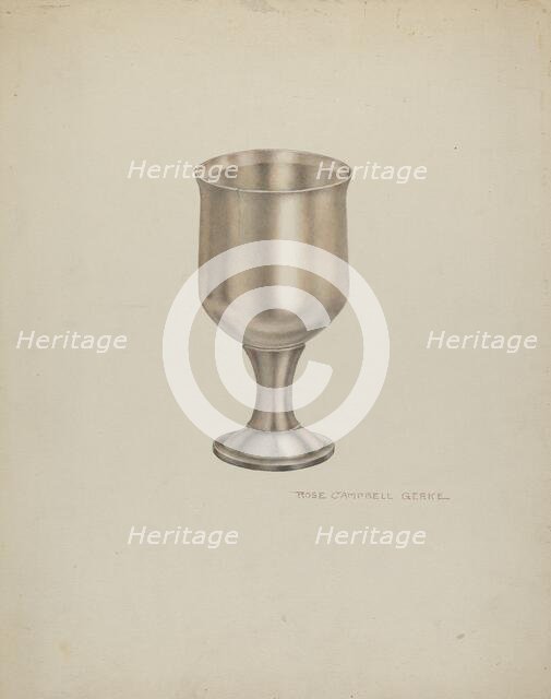 Silver Goblet, c. 1939. Creator: Rose Campbell-Gerke.