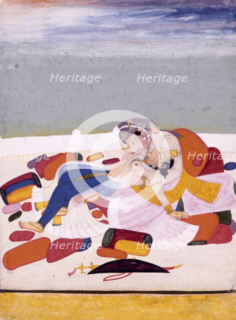 Lovers on a Terrace, 1800-25. Creator: Chokha.