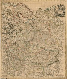 Map of the European Russia, 1721.