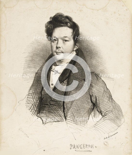 Portrait of the composer Auguste-Mathieu Panseron (1796-1859), 1832. Creator: Devéria, Achille (1800-1857).