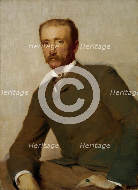 Portrait of Frank Hamilton Cushing, 1890. Creator: Thomas Hovenden.