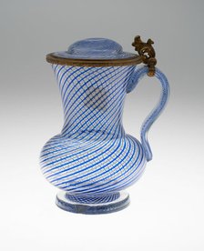 Covered Mug, Bohemia, Early 19th century. Creator: Bohemia Glass.
