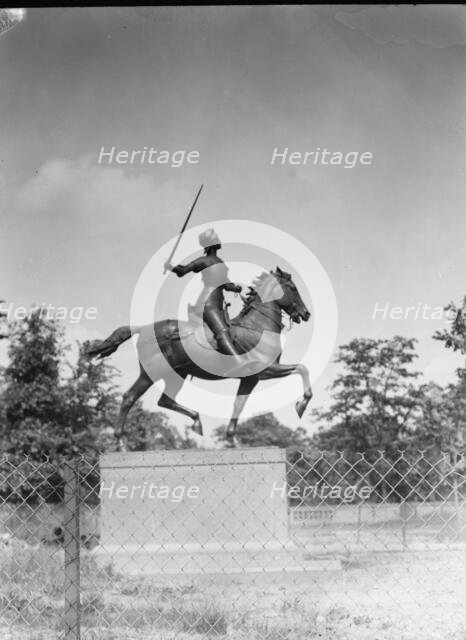 Joan of Arc - Equestrian statues in Washington, D.C., between 1922 and 1942. Creator: Arnold Genthe.