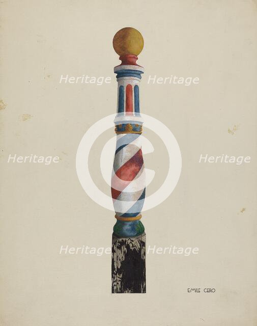 Barber Pole, c. 1939. Creator: Emile Cero.