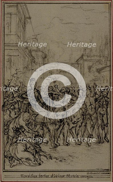 Study for the Vignette-Frontispiece of Lucretius's "De la Nature des Choses", Book II, c. 1768. Creator: Hubert Francois Gravelot.