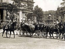 Tsar Nicholas II, Wilhelm II and Duke Of Cumberland in Berlin on May 24, 1913., 1913.