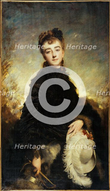 Portrait of a woman, 1876. Creator: Charles Chaplin.